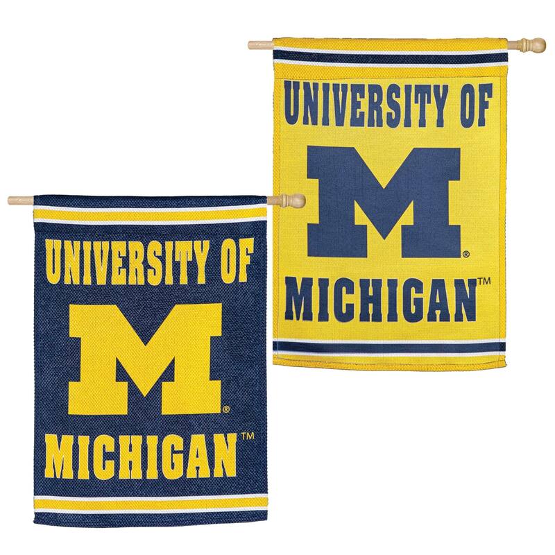 Embossed Suede Flag, House Size, University Of Michigan