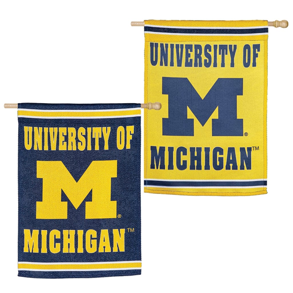 Embossed Suede Flag, House Size, University Of Michigan