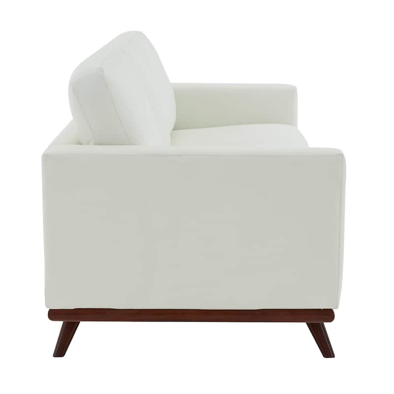 Chester Modern 3 Seater Sofa Couch in Leather or Mesh Upholstery With Birch Wood Base for Living Room Bedroom and Office - 83"