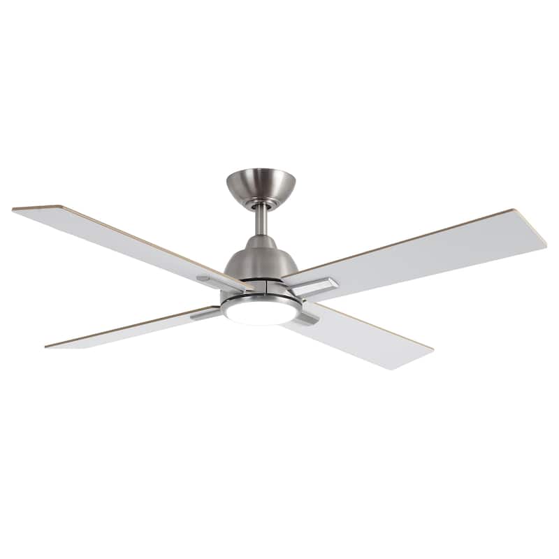 48-inch Gold Plywood Modern Dimmable Ceiling Fan with Light and Remote