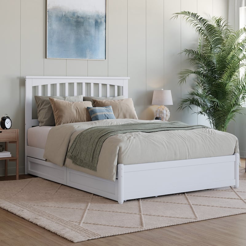 Everett Platform Bed with Panel Footboard and Storage Drawers