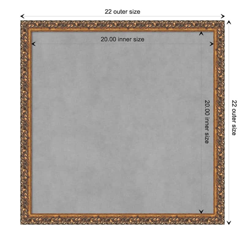 Amanti Art Antique Bronze Framed Magnetic Board - Board Size 20x20