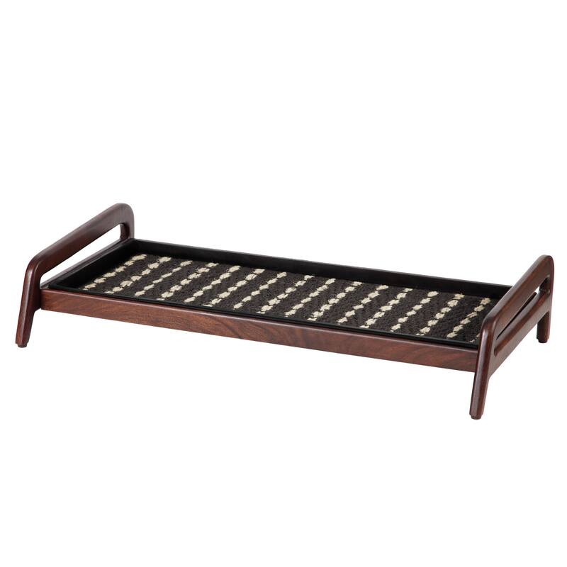 Jani Single-Tier Brown Stand 3-Pair Rubber Boot Tray - Stevie & Paul