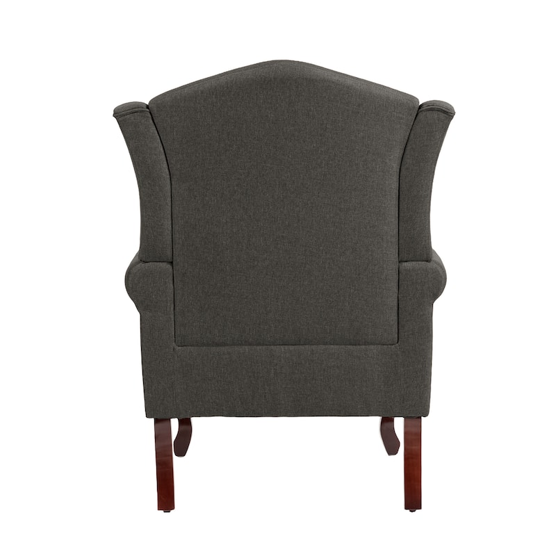 2 Set Traditional Rolled Arm Wing Back Accent Chair