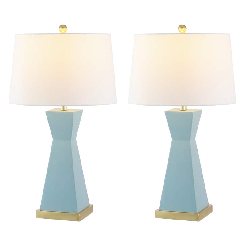 SAFAVIEH Lighting Onder 27" Table Lamp (Set of 2) - 16" W x 16" D x 27" H