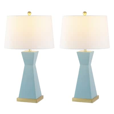 SAFAVIEH Lighting Onder 27" Table Lamp (Set of 2) - 16" W x 16" D x 27" H