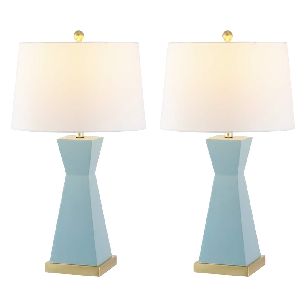 SAFAVIEH Lighting Potita 27" Table Lamp (Set of 2) - 16" W x 16" D x 27" H - 16"W x 16"D x 27"H