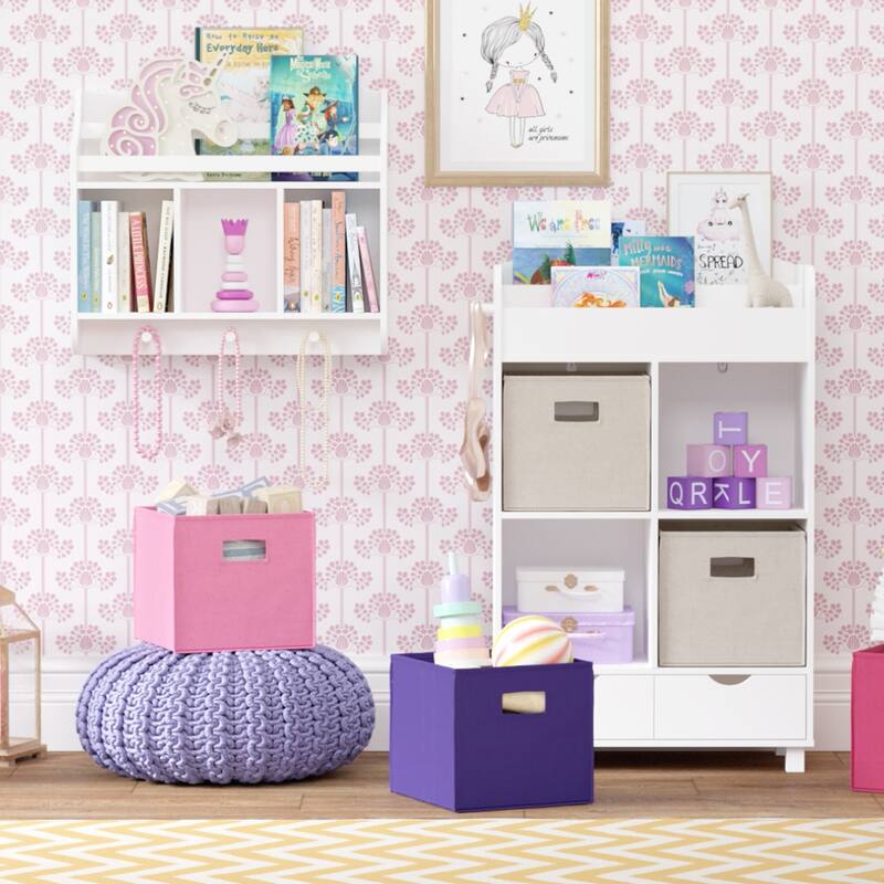 RiverRidge Kids Book Nook Cubby Toy Storage Cabinet with Bookshelf, Drawers, and Hooks