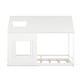 preview thumbnail 22 of 34, Full House Bed with Roof & Window - Pine Wood Support for Kids