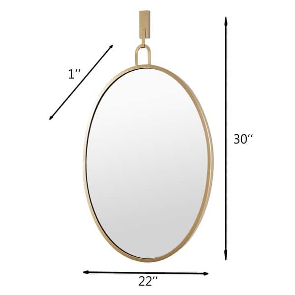 Varaluz Stopwatch Oval Powder Room Mirror - Gold