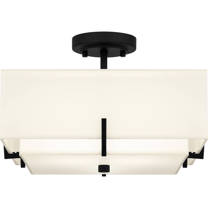 Quoizel Semi-Flush Mount 2-Light Semi-Flush Mount in Matte Black
