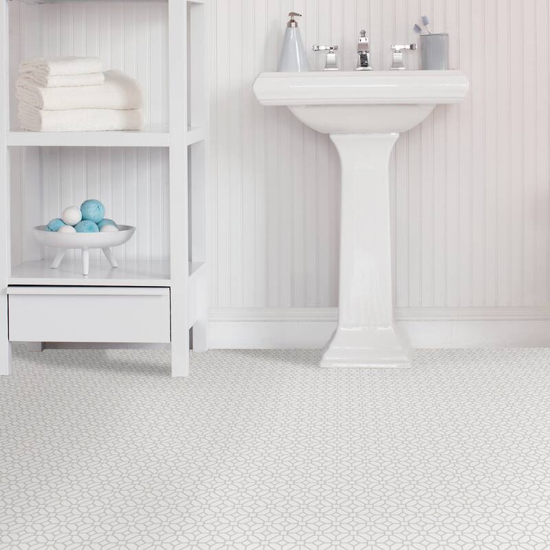 FloorPops Lattice Peel & Stick Floor Tiles