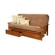 preview thumbnail 55 of 68, Copper Grove Dixie Oak Full-size 2-drawer Futon Frame with Mattress