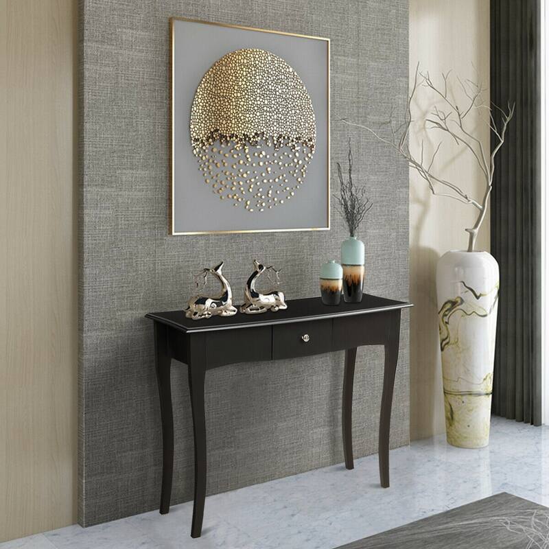Gymax Wooden Console Table Hallway Entryway Side Sofa Accent Storage - 40''X 14''X 31.5''