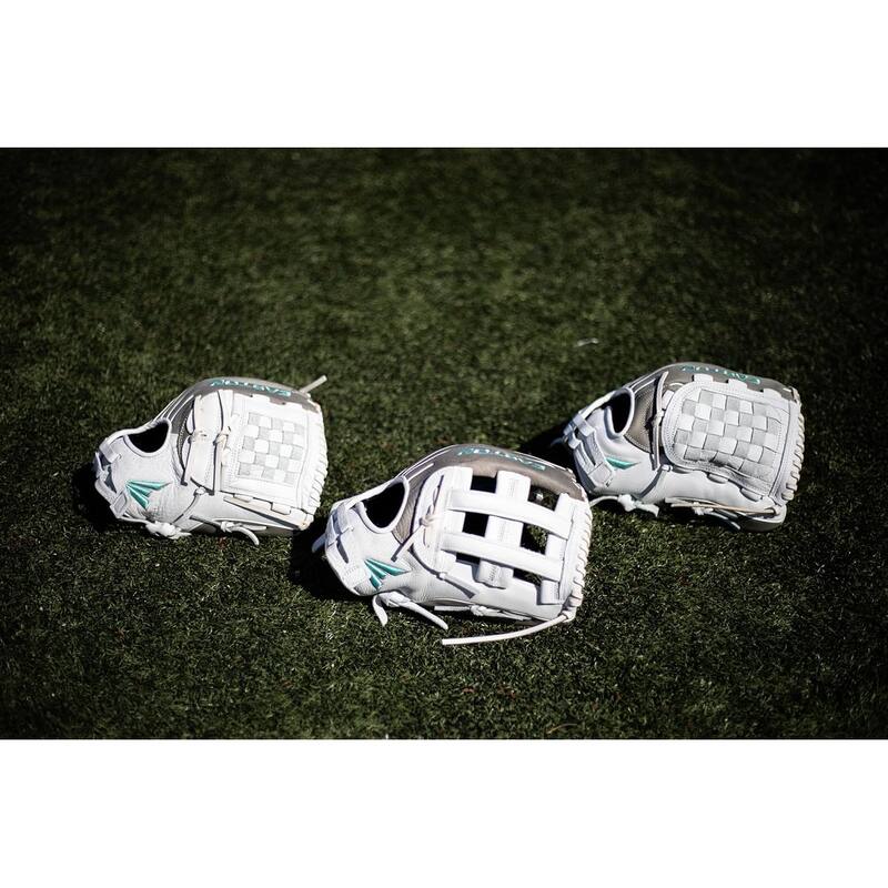 Fundamental Fastpitch 12.5-Inch Pitcher/Outfield Softball Glove, Right, Grey/White/Mint
