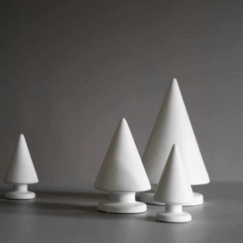 Christmas Tree Tabletop Figurine - 4.75" - White