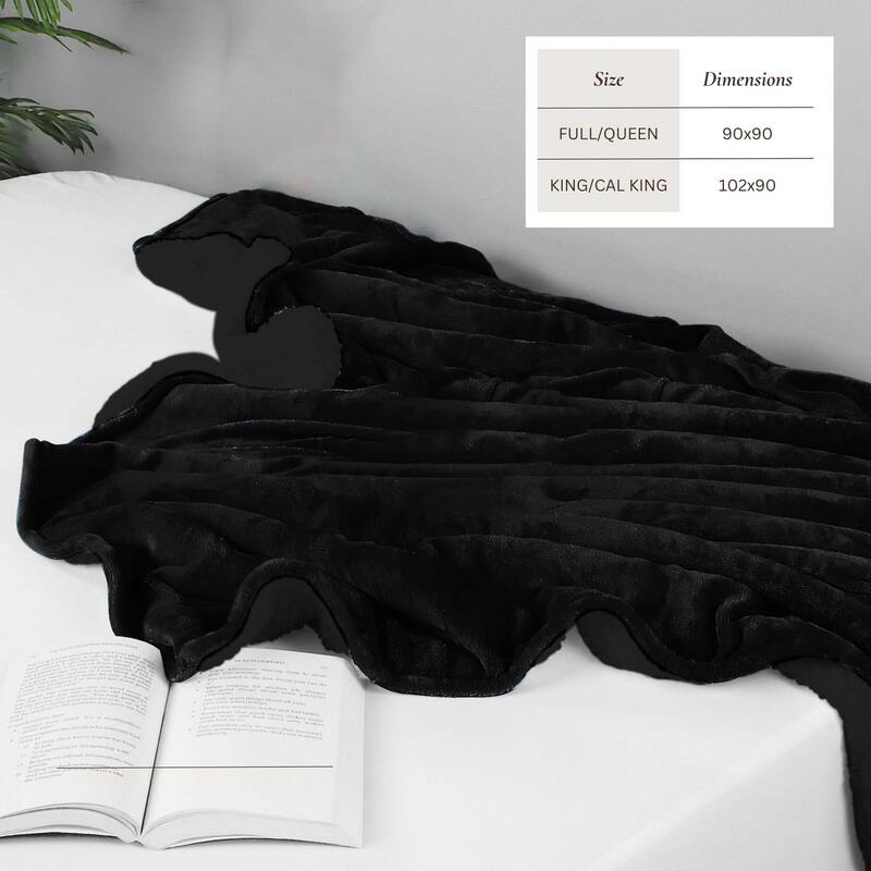 Linery & Co. Velvet Plush Reversible Sherpa Bed Blanket