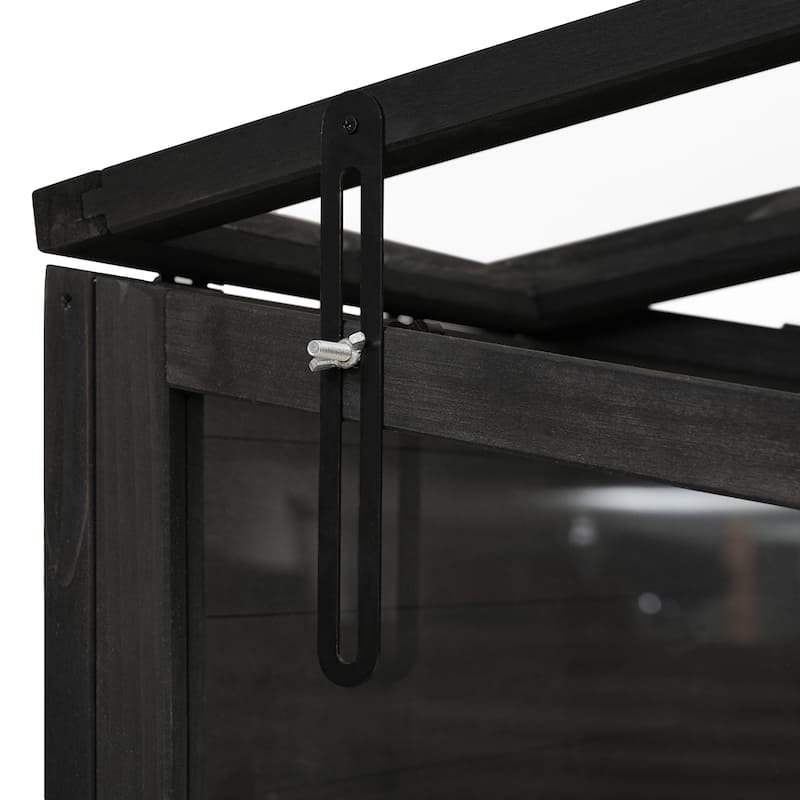 78-inch Wooden Greenhouse Cold Frame with 4 Independent Skylights