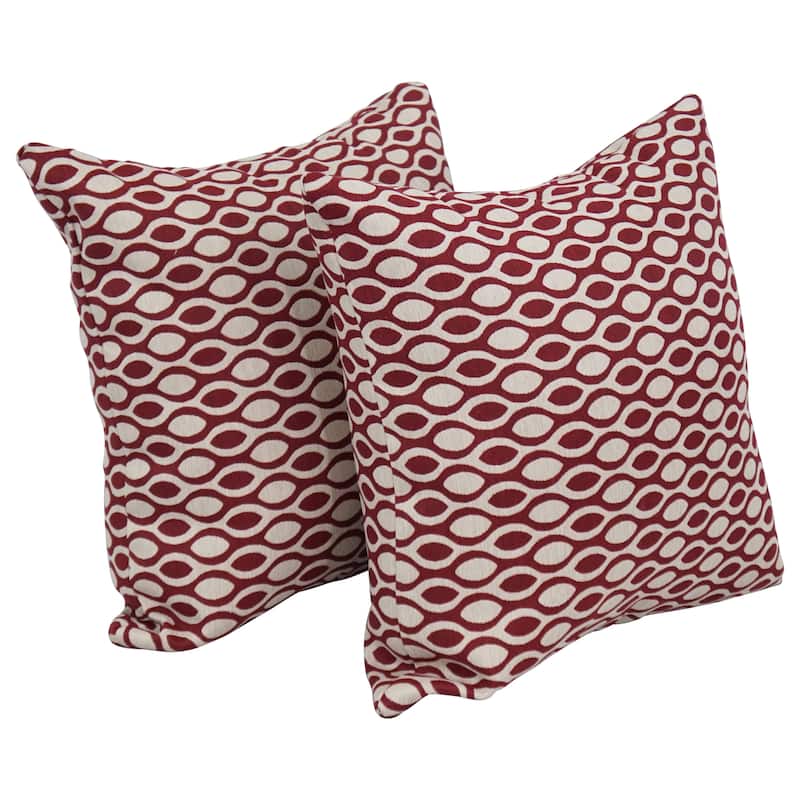 Blazing Needles 17-inch Square Throw Pillows (Set of 2)