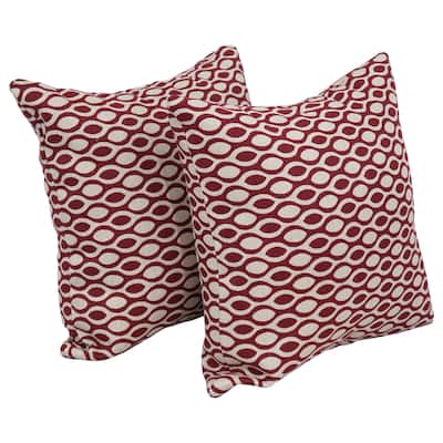 Blazing Needles 17-inch Square Throw Pillows (Set of 2)