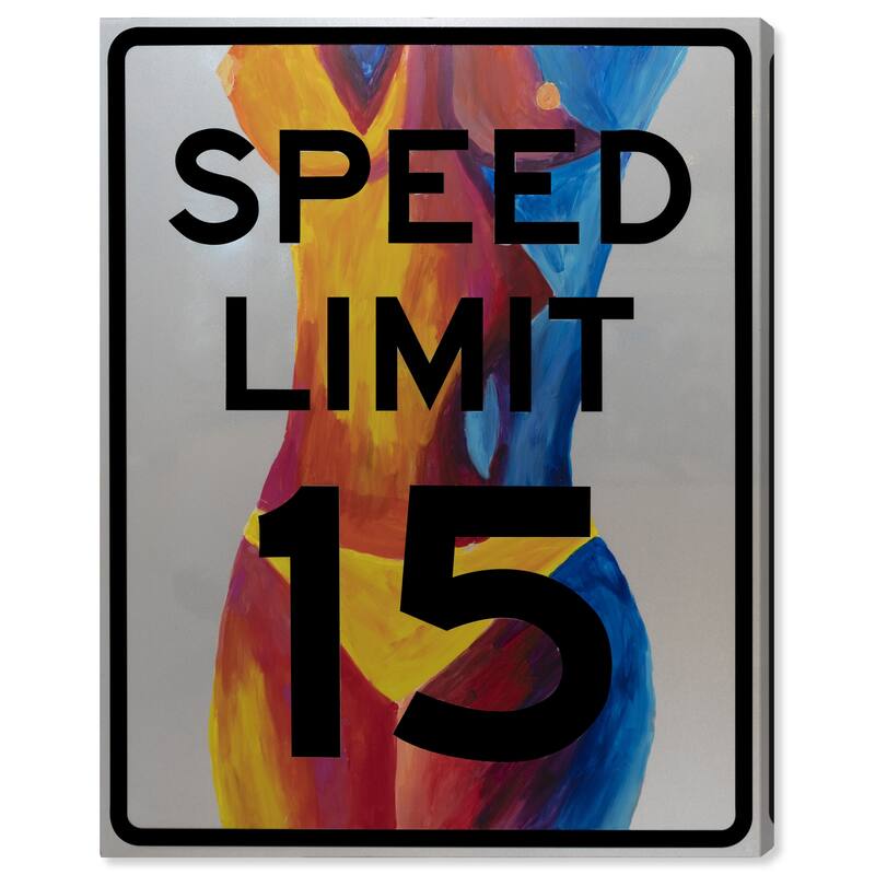 Wynwood Studio JJ Hammond - Speed Limit 15 Modern & Contemporary Wall Art Canvas Print