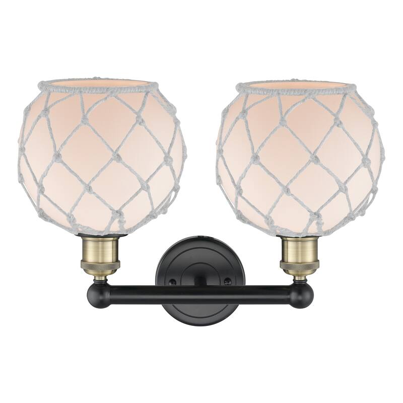 Innovations Lighting Endless Possibilities Edison - Farmhouse Rope - 2 Light 17" Bath Vanity Light