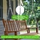 preview thumbnail 19 of 38, VEIKOUS 4 ft. Outdoor Wood Hanging Patio Porch Swing with Chains for 2 Person