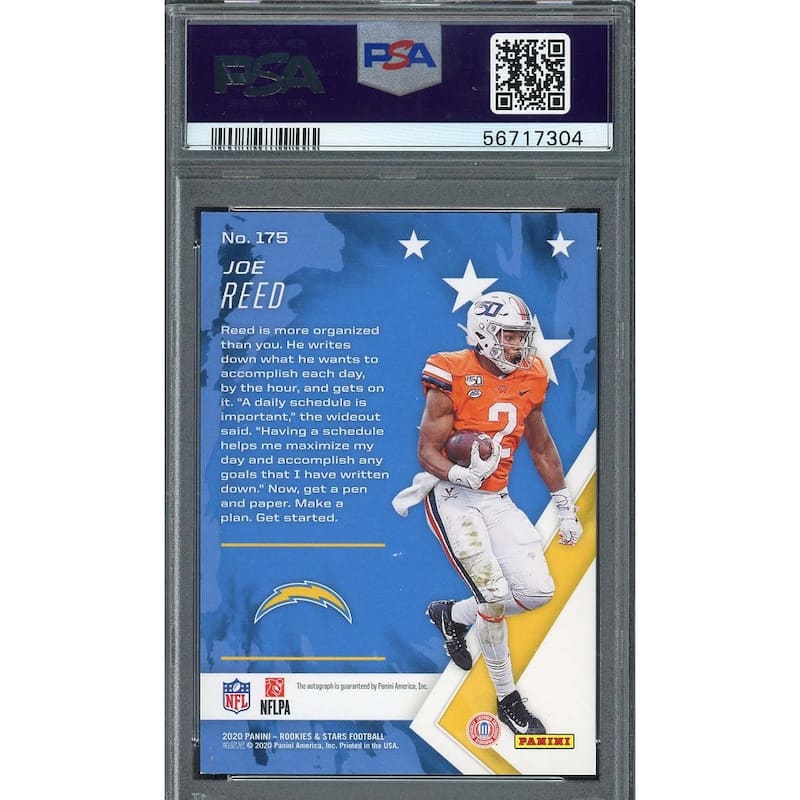Joe Reed 2020 Panini Rookies & Stars Autographed Card #176 Graded PSA 8 /25 - 8'6" x 11'6"