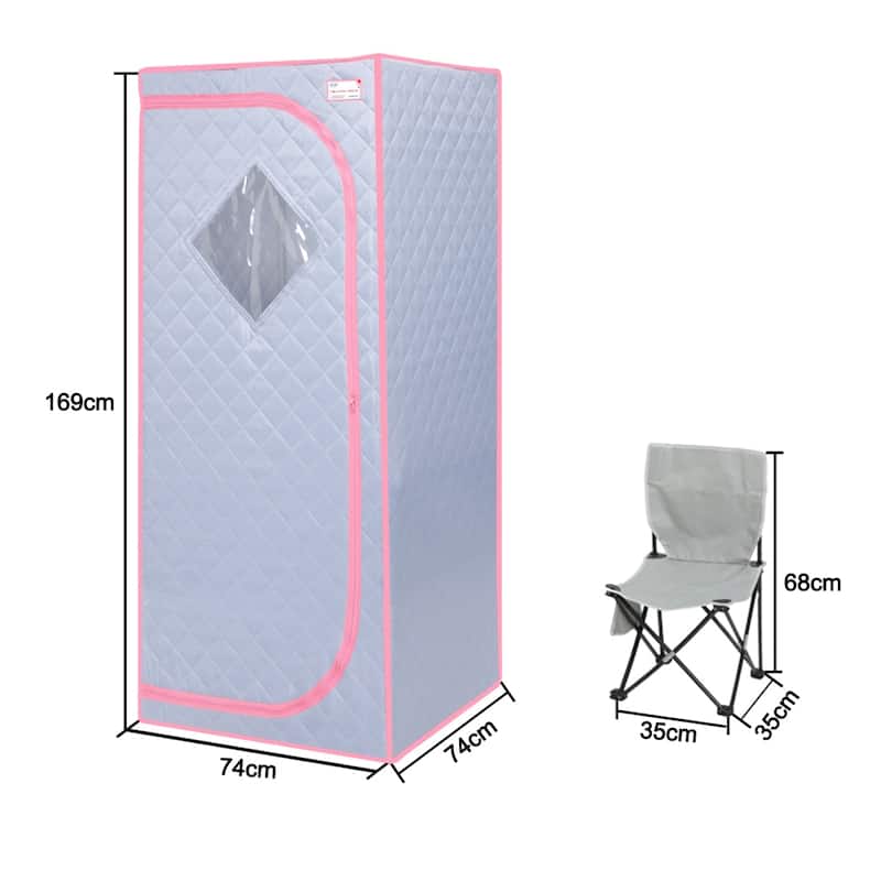 Portable Infrared Sauna Tent with Foldable Chair and Reading light