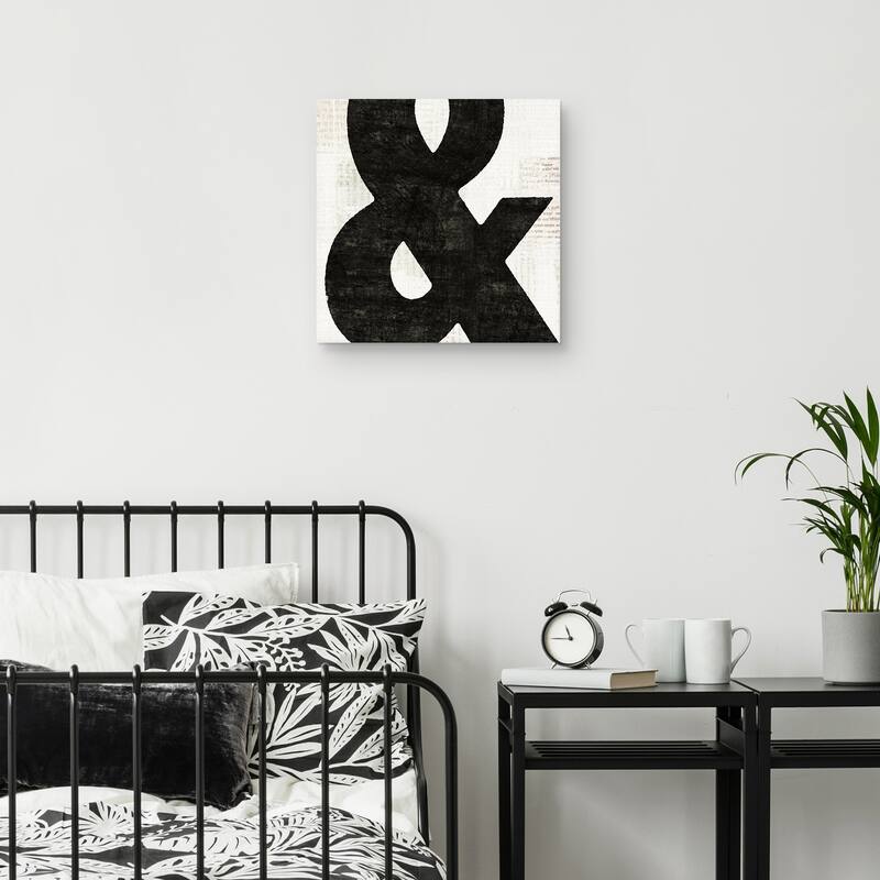 Punctuated Black Square III by Michael Mullan Canvas Art Print