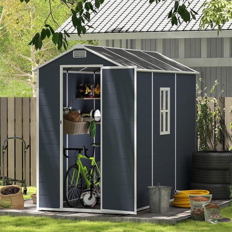 Outdoor Resin Storage Shed, High-Quality PP Material Shed