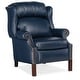preview thumbnail 7 of 7, Chippendale Reclining Wing Chair Blue