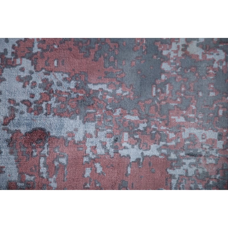 All-Over Abstract Modern Area Rug Handmade Wool Carpet - 4'5"x 6'7"
