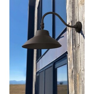 Shop 2 Pack Led Gooseneck Barn Light Photocell Included Brown