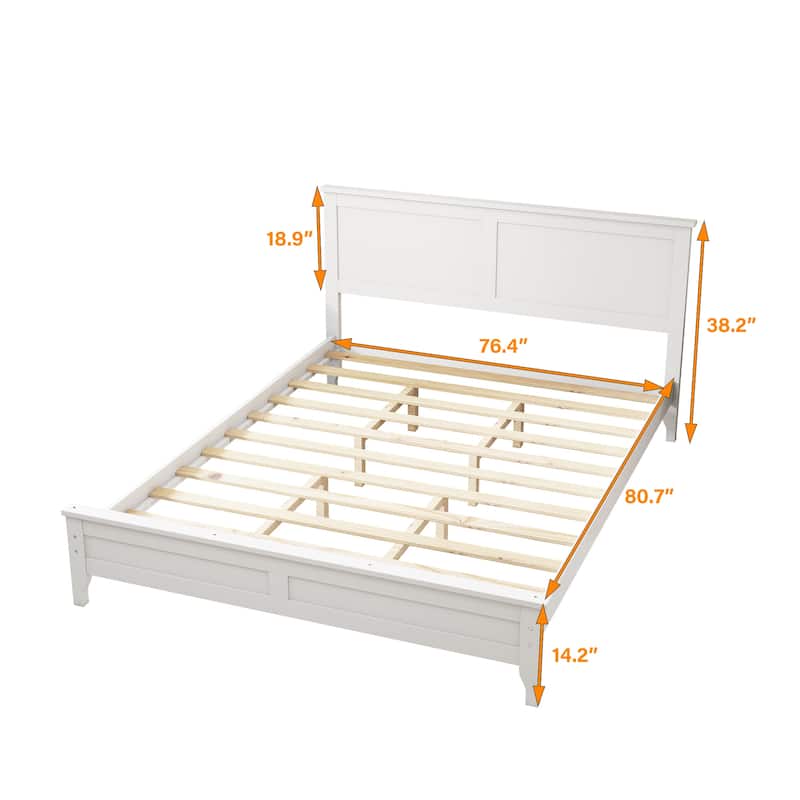 Modern Solid Wood Platform Bed