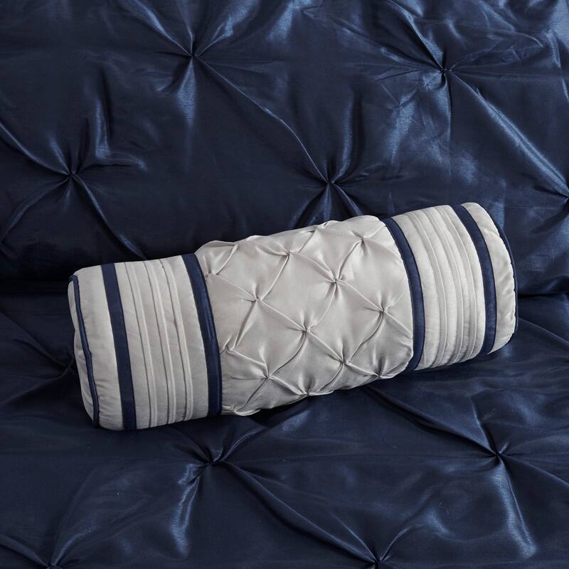 GDF Studio - Laurel 7-Piece Tufted Comforter Set with Decorative Pillows