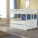 preview thumbnail 6 of 7, Modern Style Full Over Full Size Wooden Bunk Bed with Twin Trundle Lower Bunk and 3 Drawers, Easy Assembly