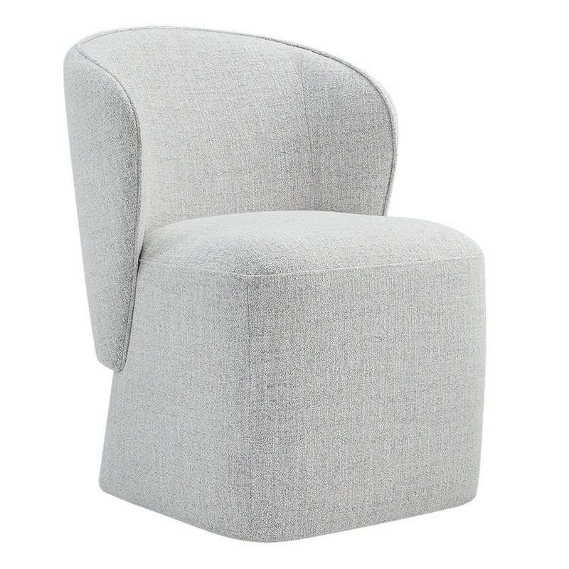 Kyle Morden Fabric Dining Room Chair with Casters Wrap-round Back - Single - Cloud (Multi-colored)