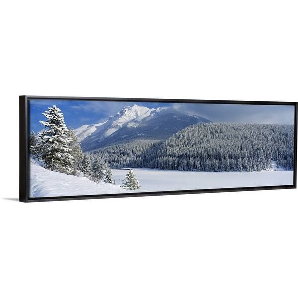 Shop Winter Banff National Park Alberta Canada Black Float Frame