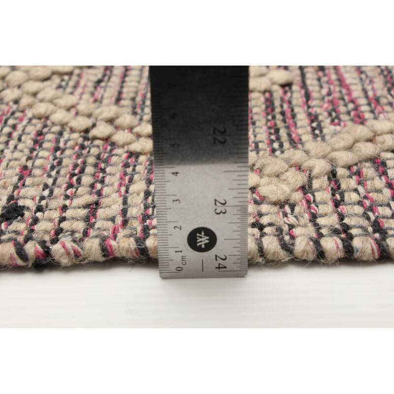 ECARPETGALLERY Braid weave Sienna Khaki Wool Rug - 4'11 x 8'0