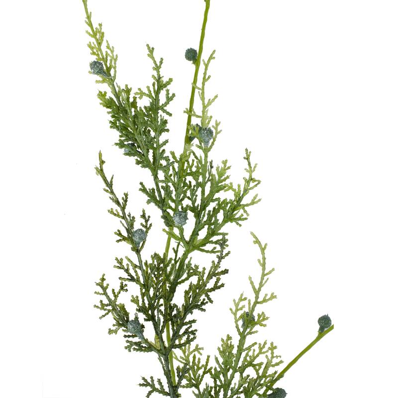 35.5" Green and Brown Cypress Hanging Artificial Christmas Spray