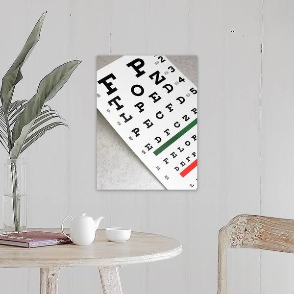 Shop Eye Exam Chart Canvas Wall Art On Sale Overstock 16380660