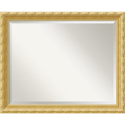 Beveled Wood Bathroom Wall Mirror - Versailles Gold Frame