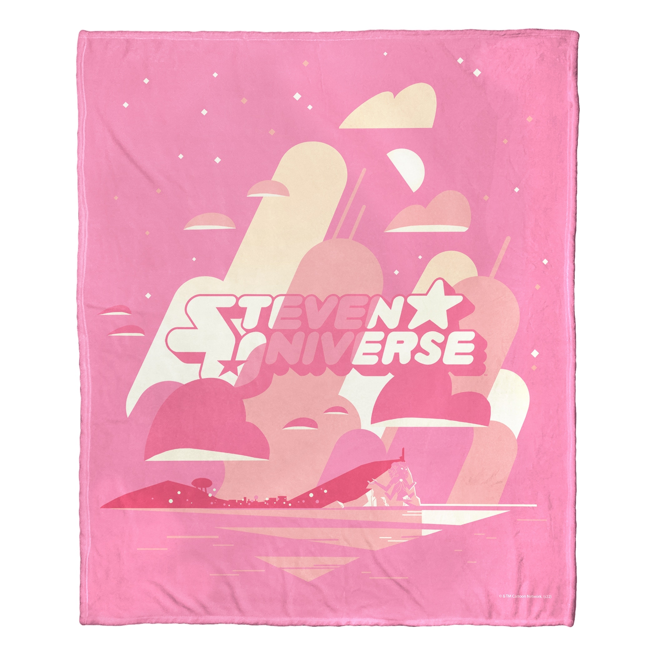 Warner Brothers Steven Universe Pink Logo Silk Touch Throw Blanket
