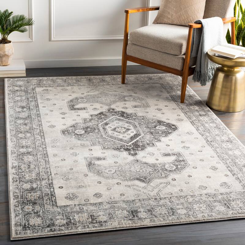 Artistic Weavers Suzy Bohemian Nomad Medallion Area Rug - 4' 3" x 5' 7" - Grey