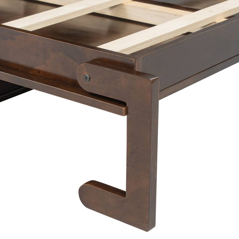 Queen Murphy Bed Cabinet with Fold-Down Desk, Power Hub & Mega Storage System by Harper&Bright Designs