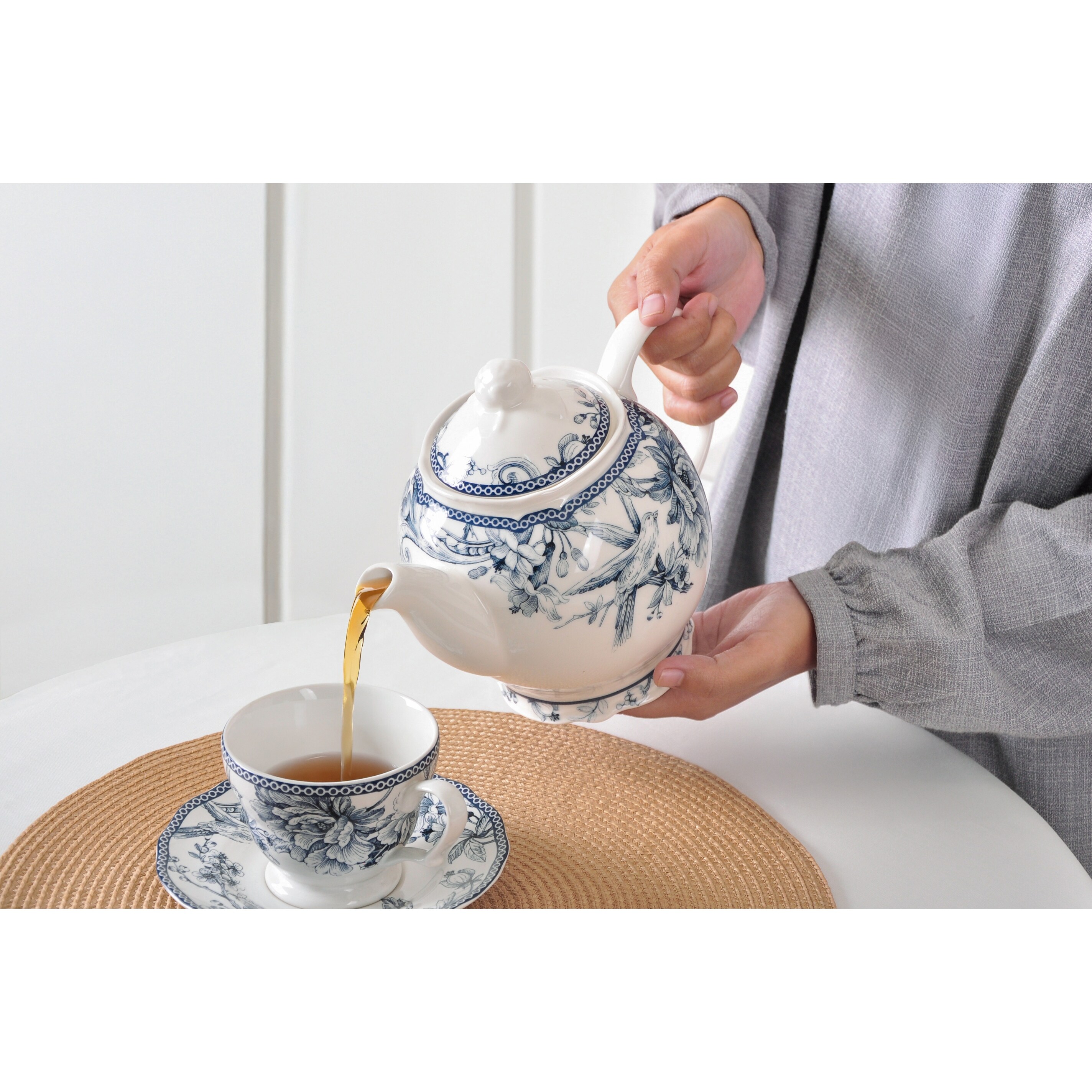 222 Fifth Adelaide 22 oz. Teapot - Blue