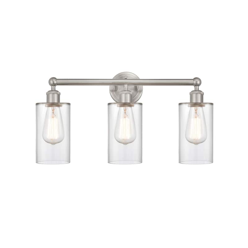 Innovations Lighting 616-3W-11-22 Clymer Vanity Clymer 3 Light 22" - Brushed Satin Nickel / Clear