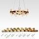 preview thumbnail 7 of 13, Modern Glam 24-Light LED Drum Chandelier for Dining Room - D 31.1" x H 72.4" Max