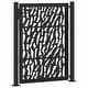 preview thumbnail 6 of 53, vidaXL Garden Gate Black 39.4x49.2" Steel Trace Design